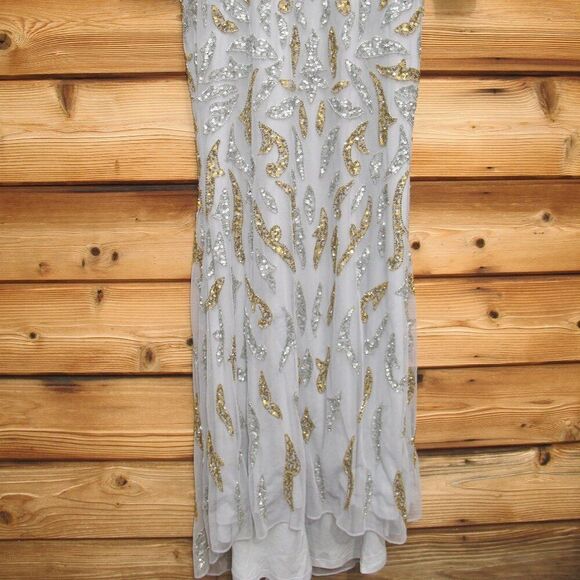 MAC DUGGAL 5124  Beaded Long Sleeve Evening Gown Dress - Picture 9 of 13